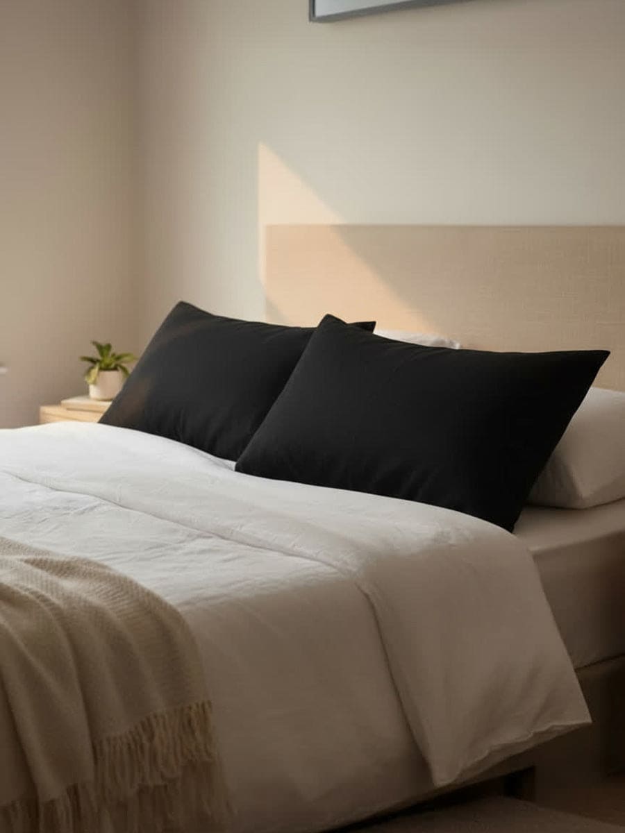 Coppia Federe Caldo Cotone Tinta Unita Essenza - Daltex