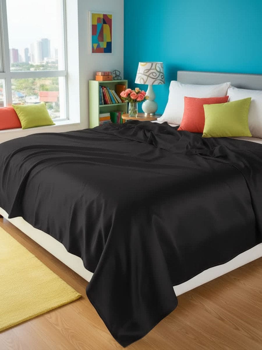 Lenzuolo Sopra In Puro Cotone Naturale Tinta Unita Essenza - Daltex