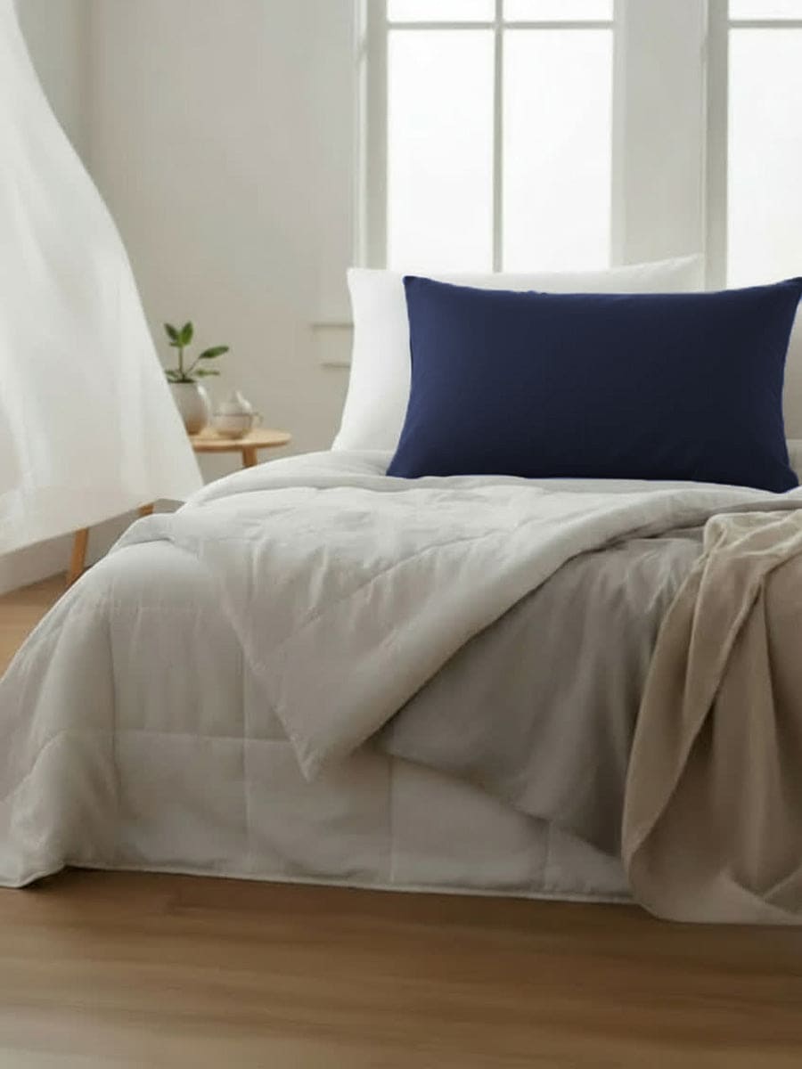 Federa in Puro Cotone Naturale Tinta Unita Essenza - Daltex