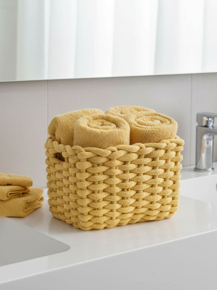 Lavette In Puro Cotone Con Cestino Classic - Daunex