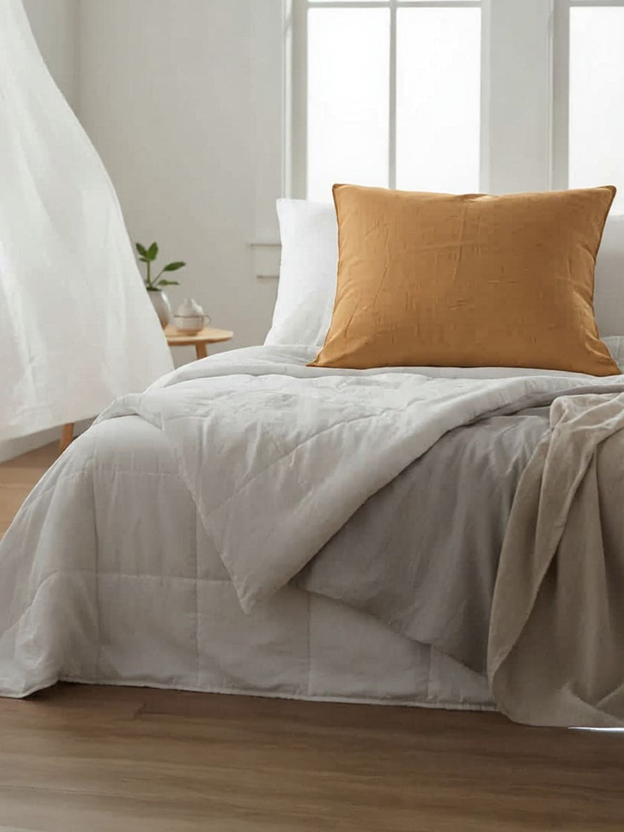 Federa in Puro Cotone Naturale Tinta Unita Essenza - Daltex