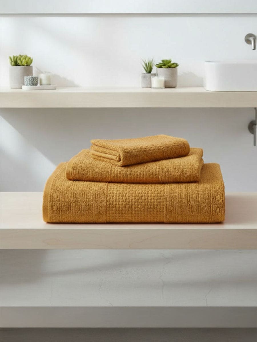 Coppia Asciugamani In Spugna Di Cotone Miami Tinta Unita - Daltex