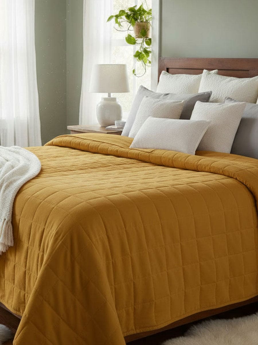 Trapuntino In Raso Di Cotone Naturale Camelia - Daltex