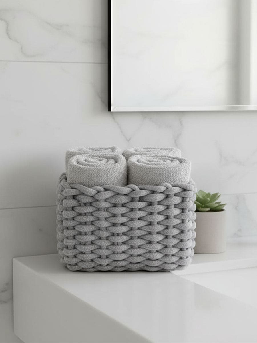 Lavette In Puro Cotone Con Cestino Classic - Daunex