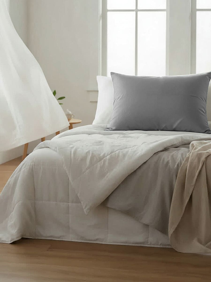 Federa in Puro Cotone Naturale Tinta Unita Essenza - Daltex