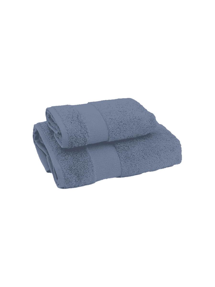 Coppia Asciugamani In Spugna Di Cotone Dubai Tinta Unita - Daltex