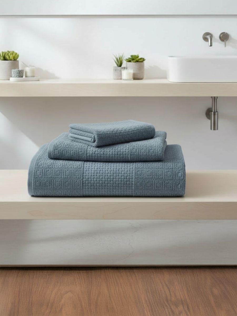 Coppia Asciugamani In Spugna Di Cotone Miami Tinta Unita - Daltex