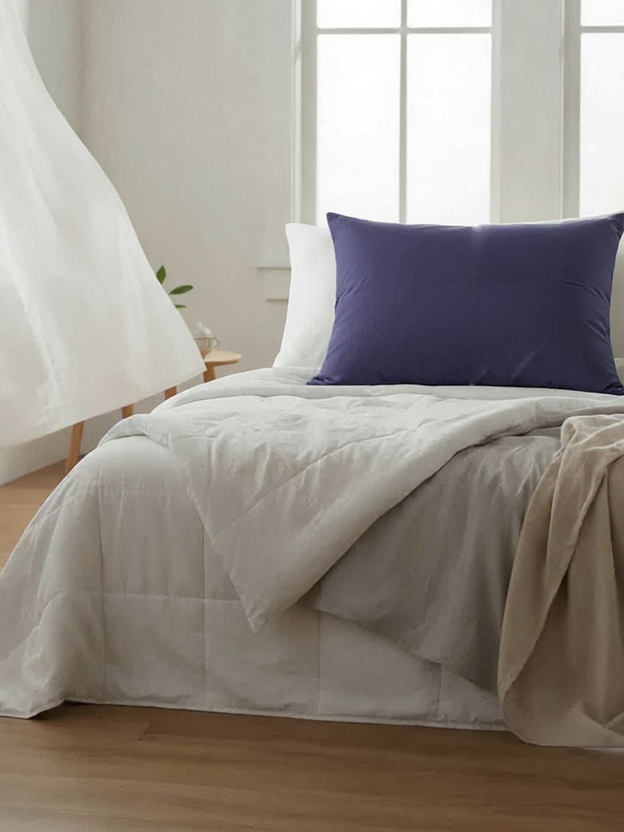 Federa in Puro Cotone Naturale Tinta Unita Essenza - Daltex