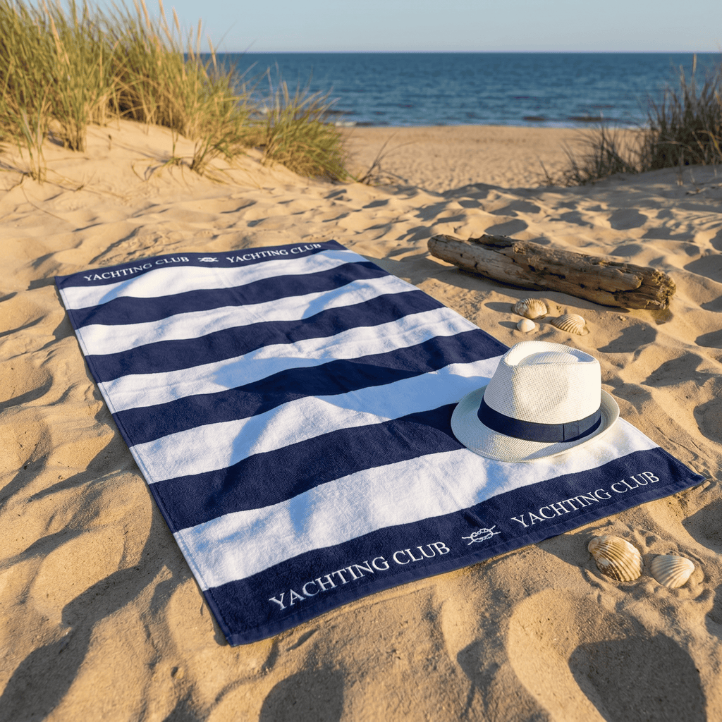 Telo Mare Jacquard Marines 100x180 in 100% Cotone Egitto