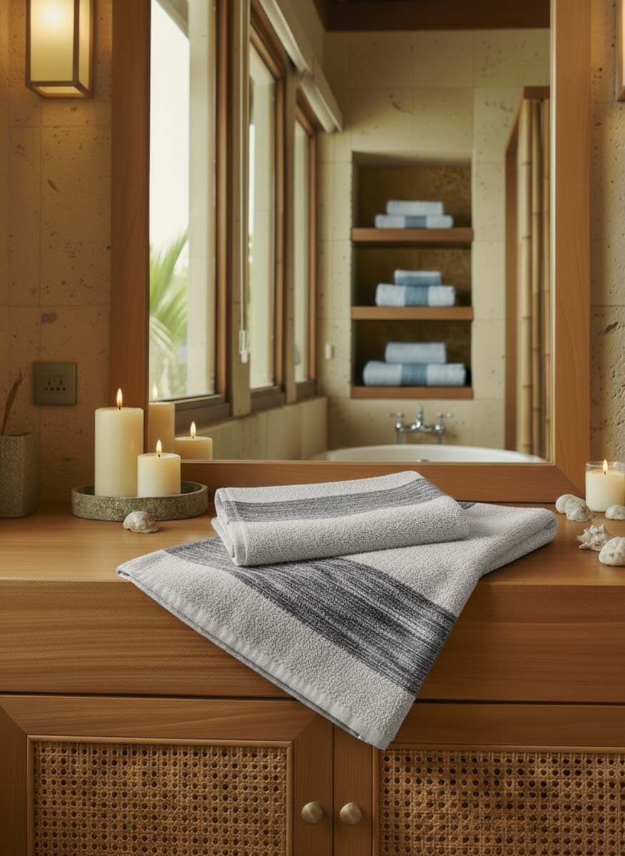 Coppia Asciugamano Viso e Ospite Resort in Spugna 450 grammi - Daltex