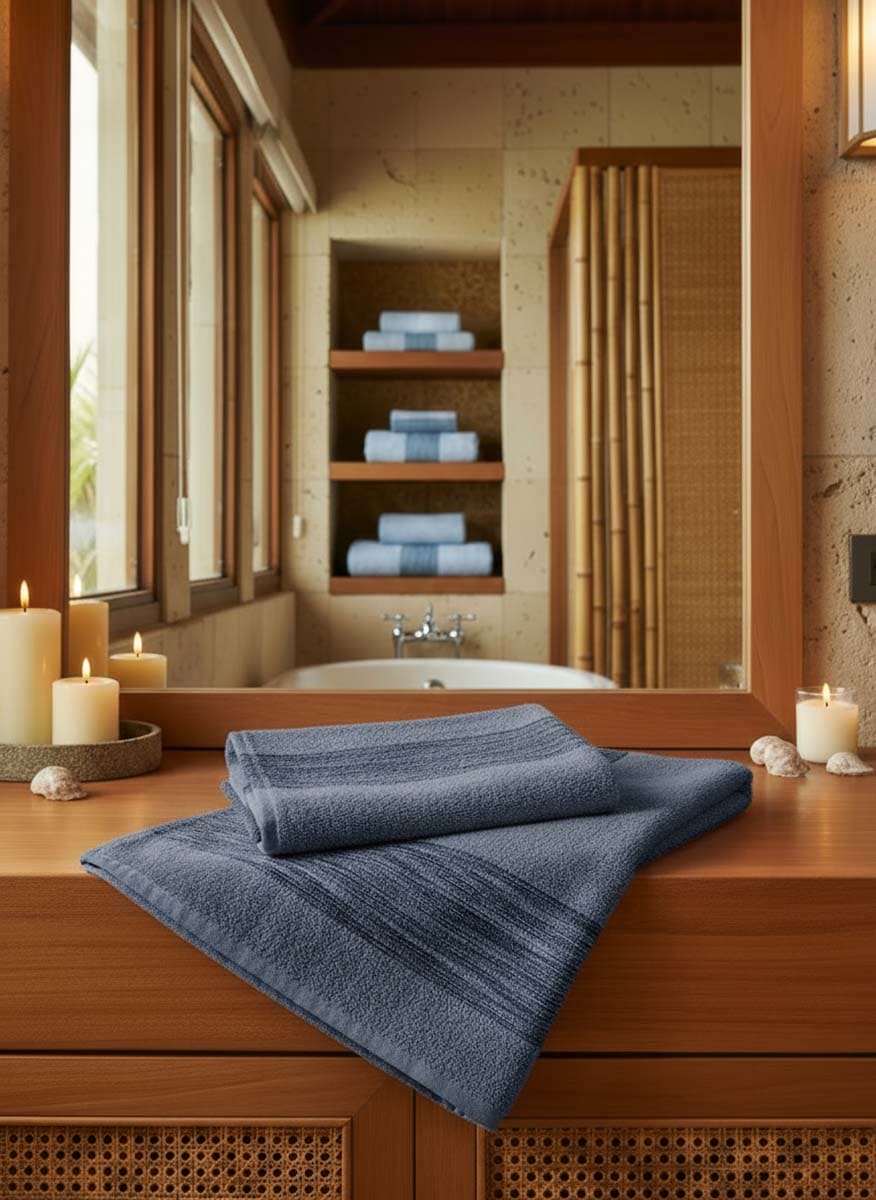 Coppia Asciugamano Viso e Ospite Resort in Spugna 450 grammi - Daltex