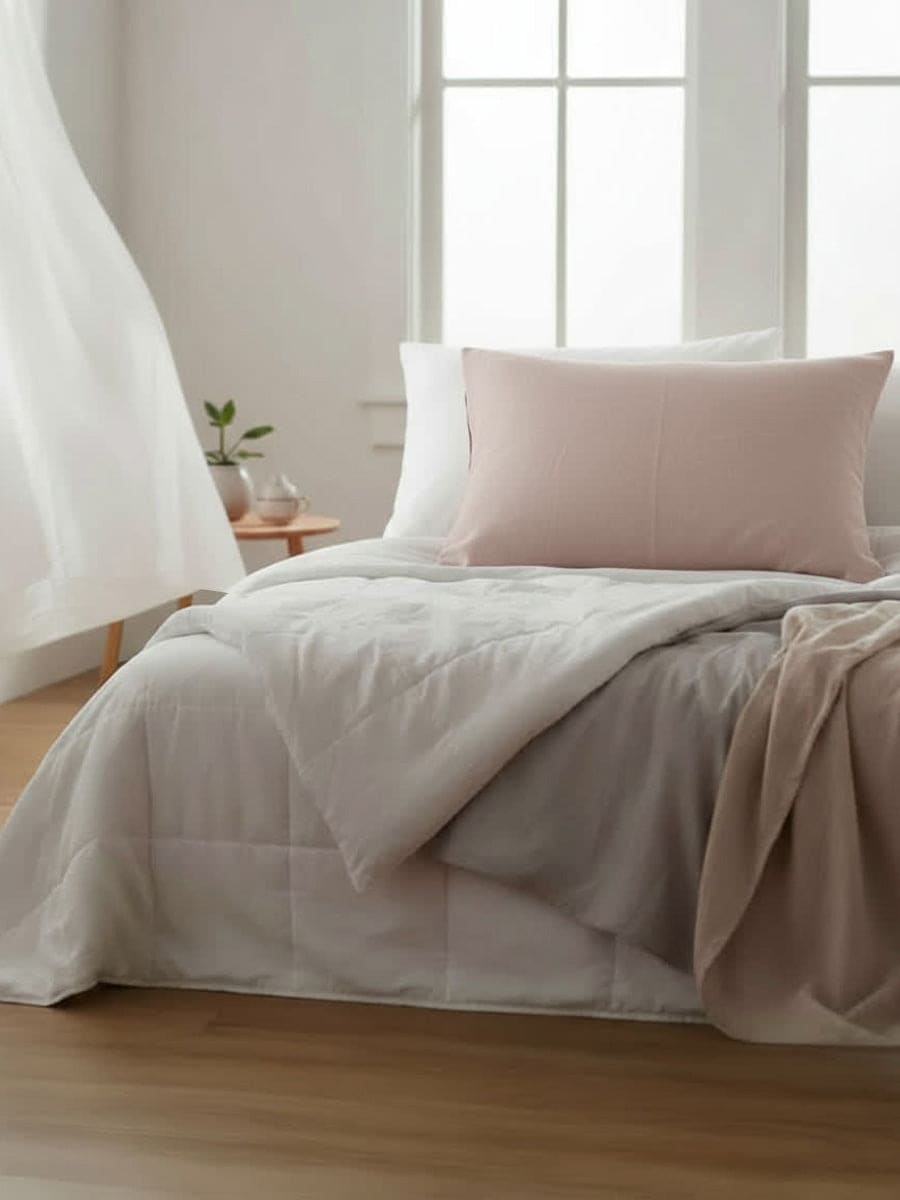 Federa in Puro Cotone Naturale Tinta Unita Essenza - Daltex