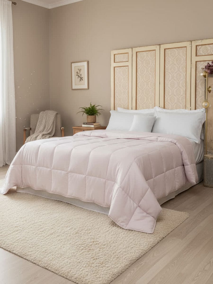 Trapunta Matrimoniale In Raso Di Cotone Camelia - Daltex