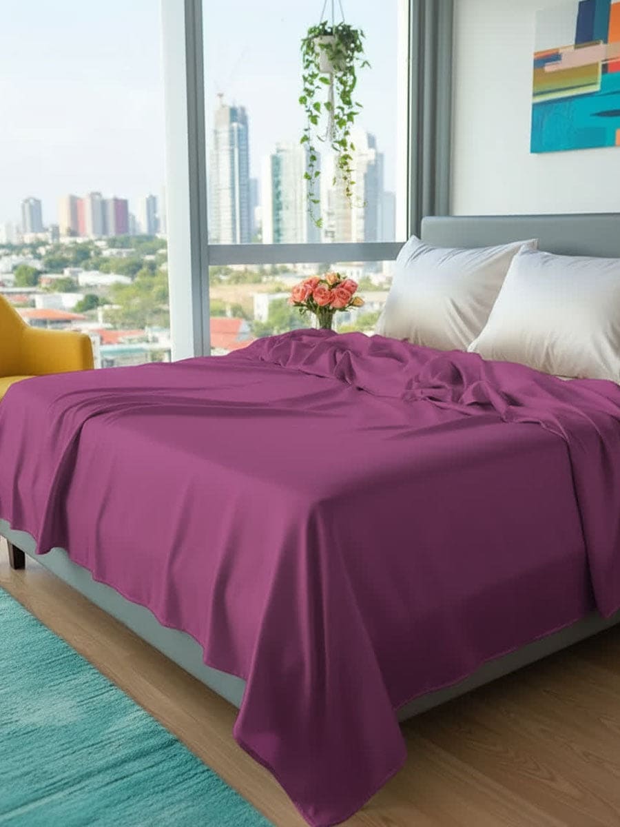 Lenzuolo Sopra In Puro Cotone Naturale Tinta Unita Essenza - Daltex