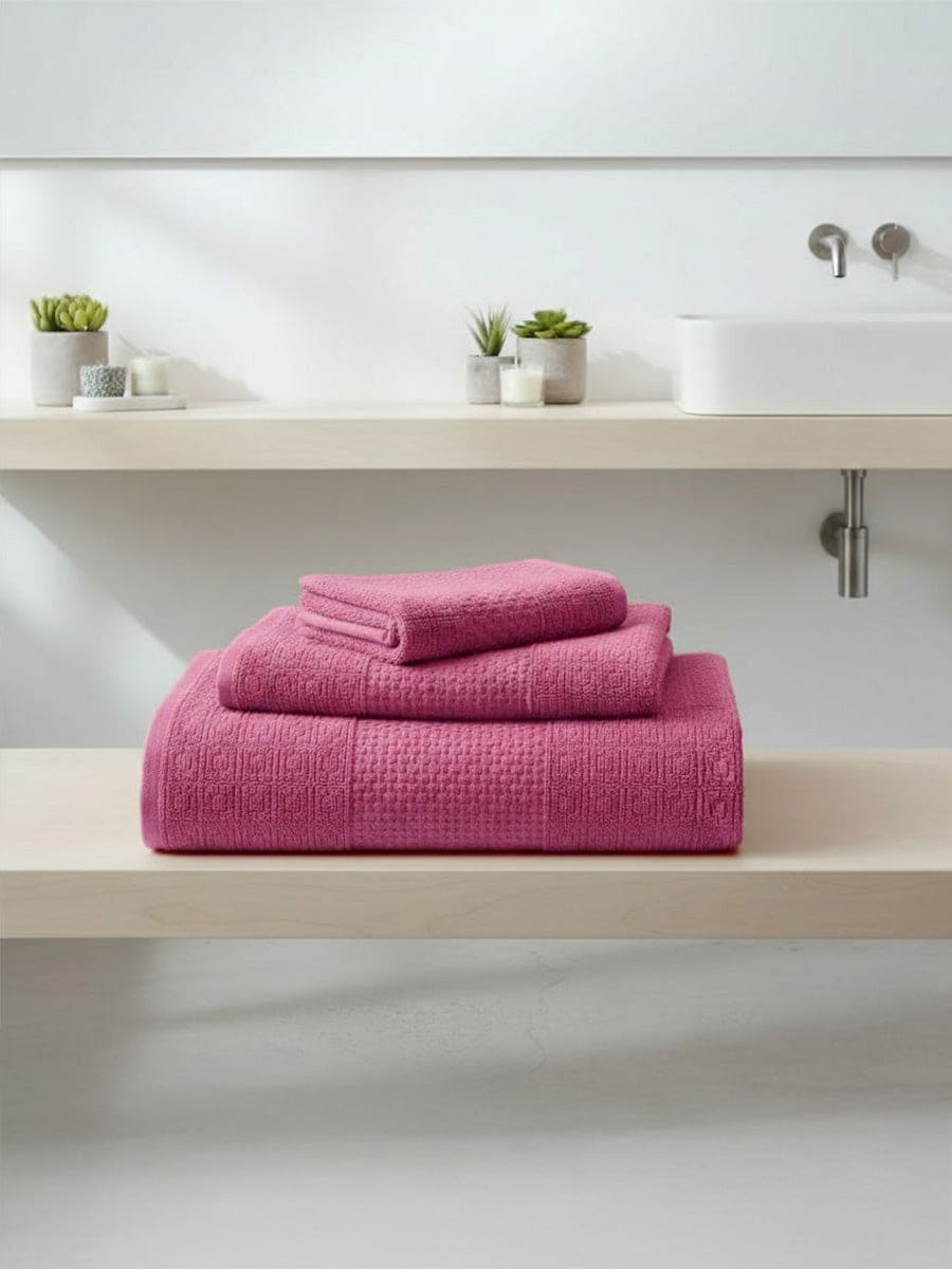 Coppia Asciugamani In Spugna Di Cotone Miami Tinta Unita - Daltex