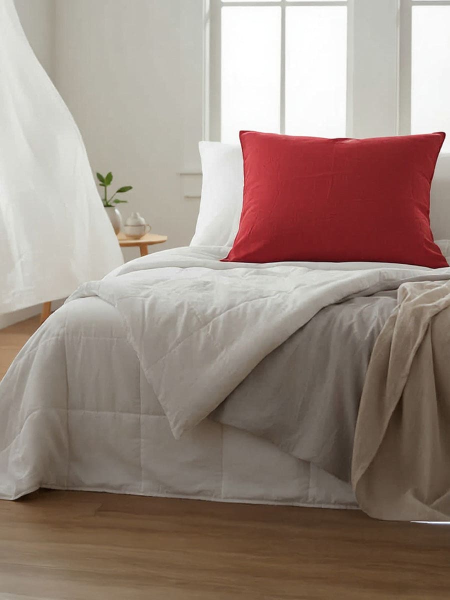 Federa in Puro Cotone Naturale Tinta Unita Essenza - Daltex