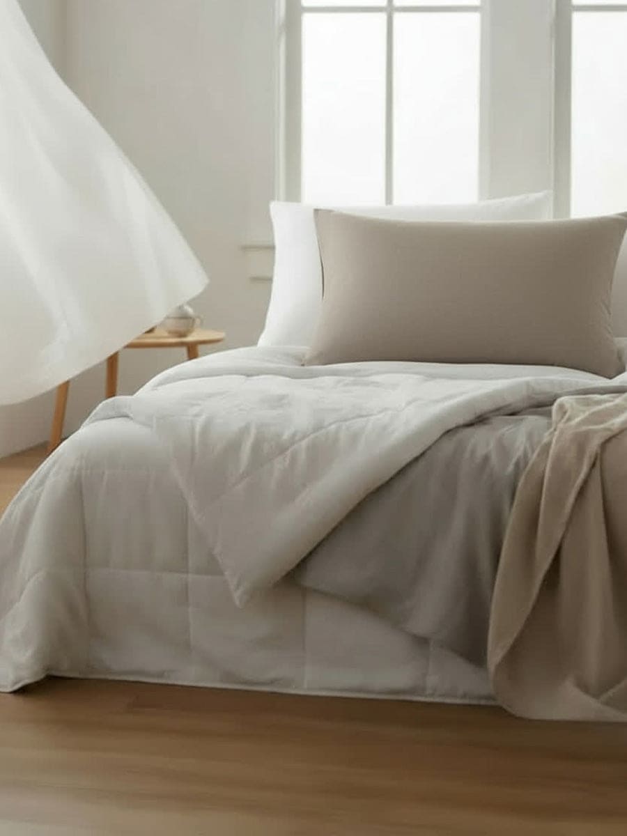 Federa in Puro Cotone Naturale Tinta Unita Essenza - Daltex