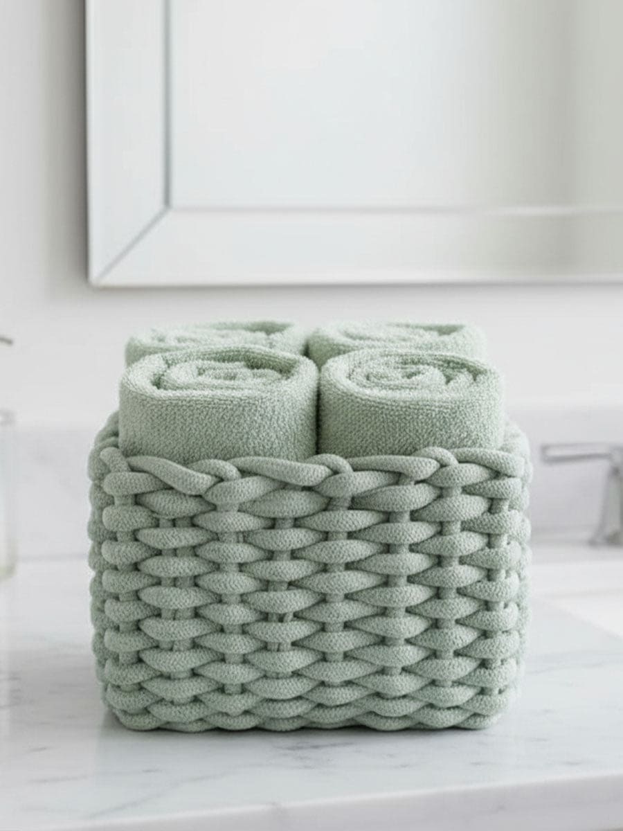 Lavette In Puro Cotone Con Cestino Classic - Daunex