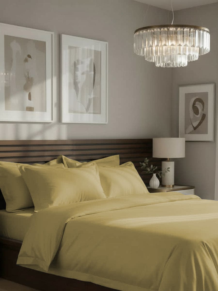 Completo Letto Matrimoniale in Raso di Cotone - NK