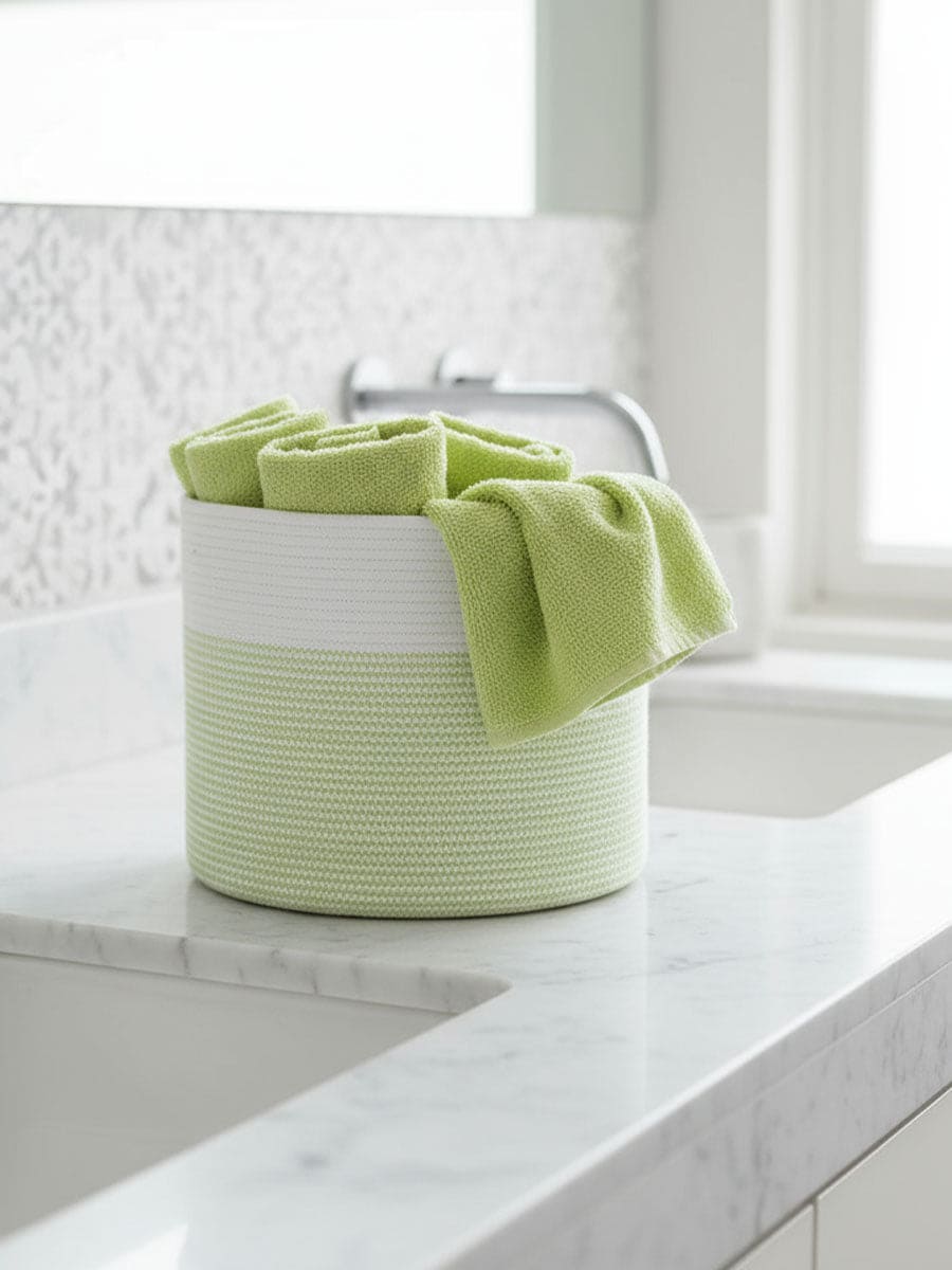 Set Zig Zag 4 Lavette con Cestino - Daunex