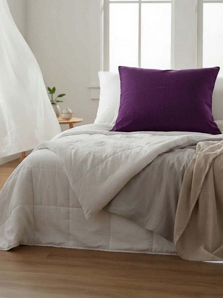 Federa in Puro Cotone Naturale Tinta Unita Essenza - Daltex