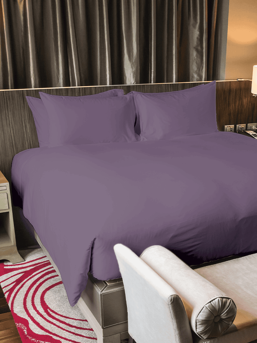 Completo Letto In Puro Cotone Naturale Tinta Unita Essenza - Daltex