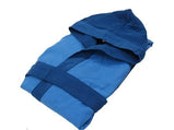 Accappatoio in microfibra per bambina blu richiudibile in una comoda borsetta