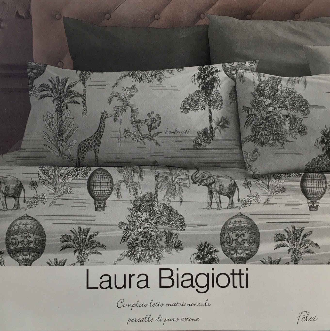 Completo letto matrimoniale in percalle Laura Biagiotti