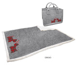 Plaid con cuccioli terrier con borsa Friend Morbidotto