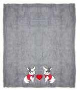 plaid pile grigio bulldog sleep daunex