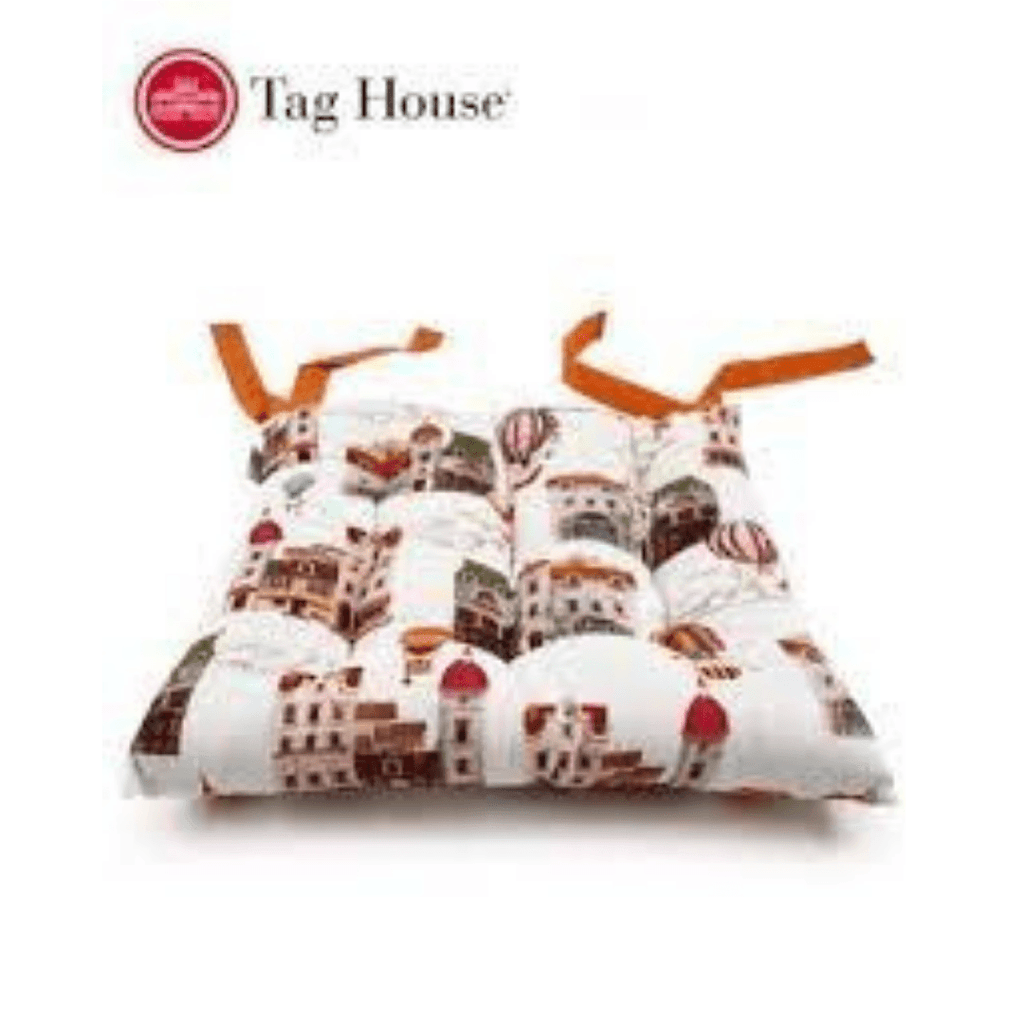 Cuscino per sedia in cotone fantasia-Casette Tag House