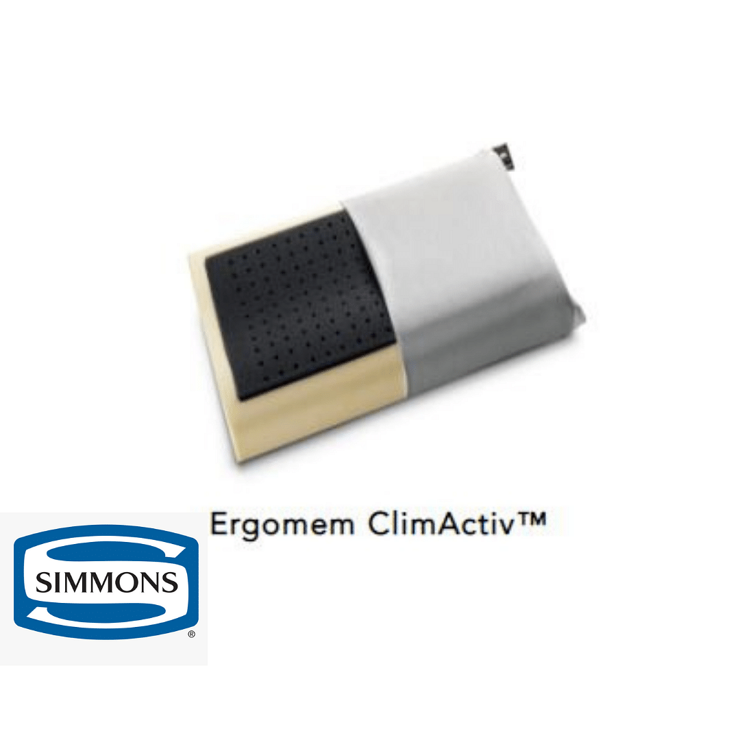 Guanciale memory foam- Simmons Ergomem ClimActiv™ Black