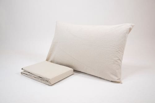 Parure copripiumino in puro cotone no stiro - Seersucker - 9 colori