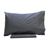 Completo letto in cotone grigio scuro comprende federe, lenzuolo di sotto, lenzuola di sopra. singolo, matrimoniale e piazza e mezza.