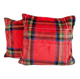 fodera cuscini arredo tartan rosso daunex