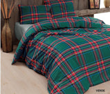 copripiumino piazza e mezza tartan verde daunex