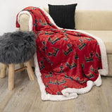 plaid pile cuccioli morbidotto rosso