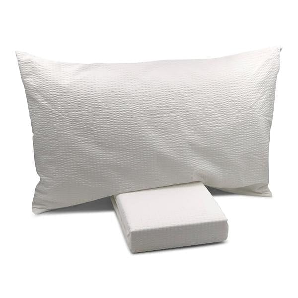 Completo letto bianco effetto no stiro bianco con lenzuolo di sopra, lenzuolo di sotto e federe. Singolo, piazza e mezza e matrimoniale.