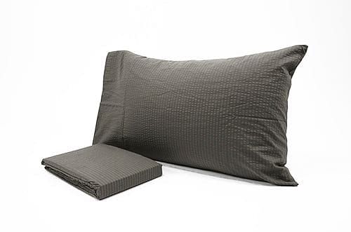 Parure copripiumino in puro cotone no stiro - Seersucker - 9 colori