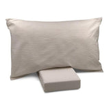 Completo letto avorio effetto no stiro bianco con lenzuolo di sopra, lenzuolo di sotto e federe. Singolo, piazza e mezza e matrimoniale.